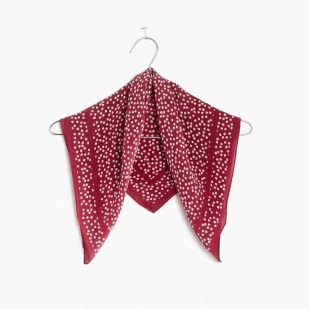 ❤️♥️NWOT Madewell Silk Bandana Red Polka Dot - Picture 1 of 3